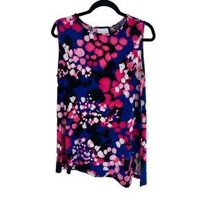 Women's Ciara Sun Woo Floral Sleeveless Tunic Top Size S